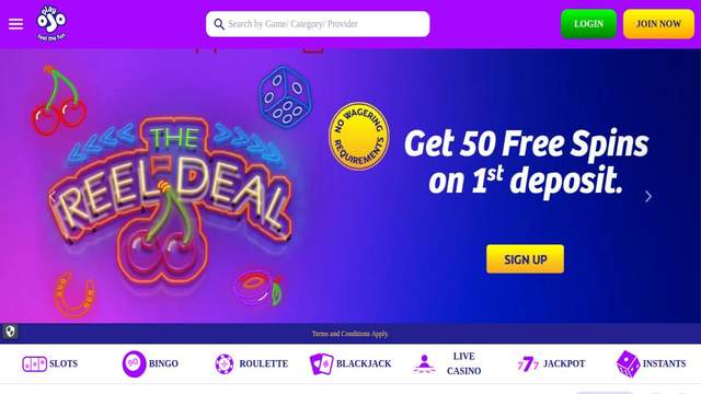 PlayOJO Casino casino screenshot